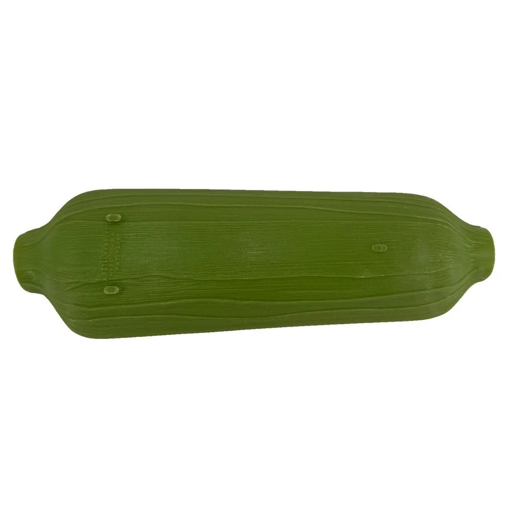 7 Vtg 60s Royal Products Plastic Corn on the Cob Trays Serving Set Avocado Green